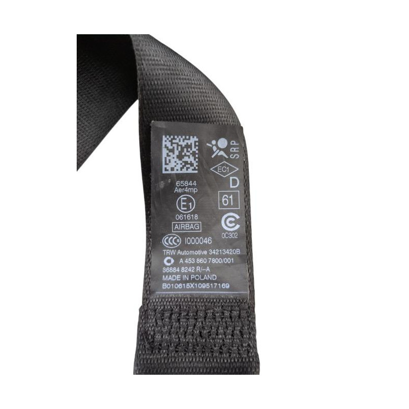 Ceinture avant droit SMART FORTWO 3 Photo n°1