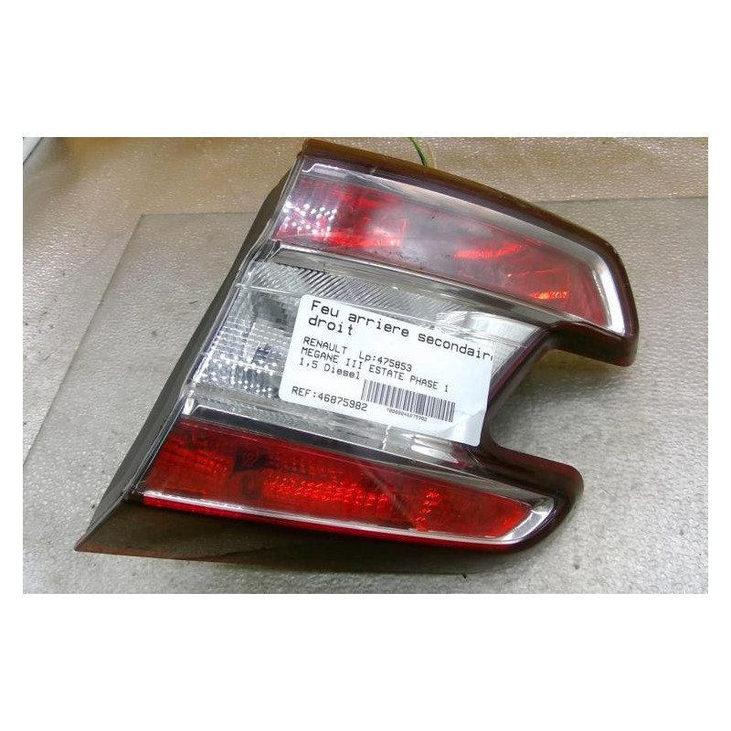 Feu arriere secondaire droit (feux) RENAULT MEGANE 3 Photo n°1