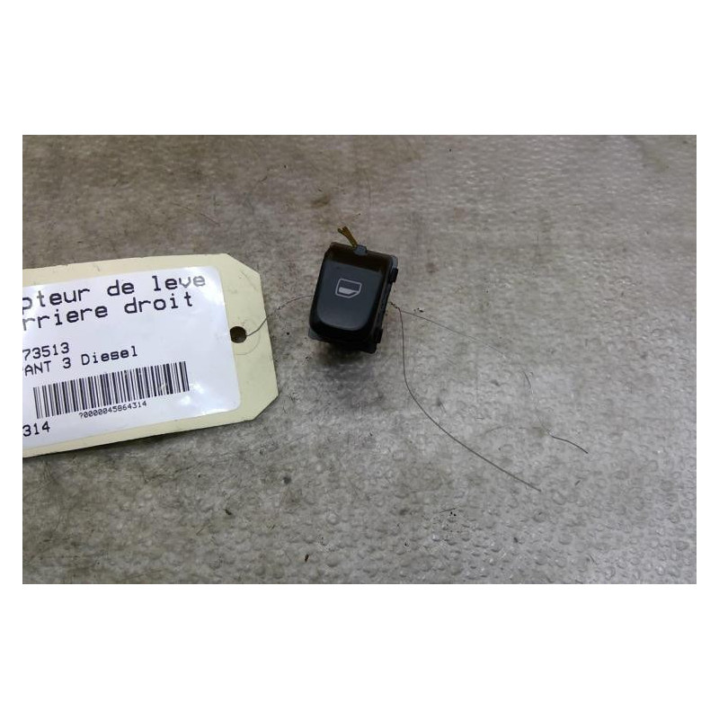 Interrupteur de leve vitre arriere droit AUDI A4 3 Photo n°1