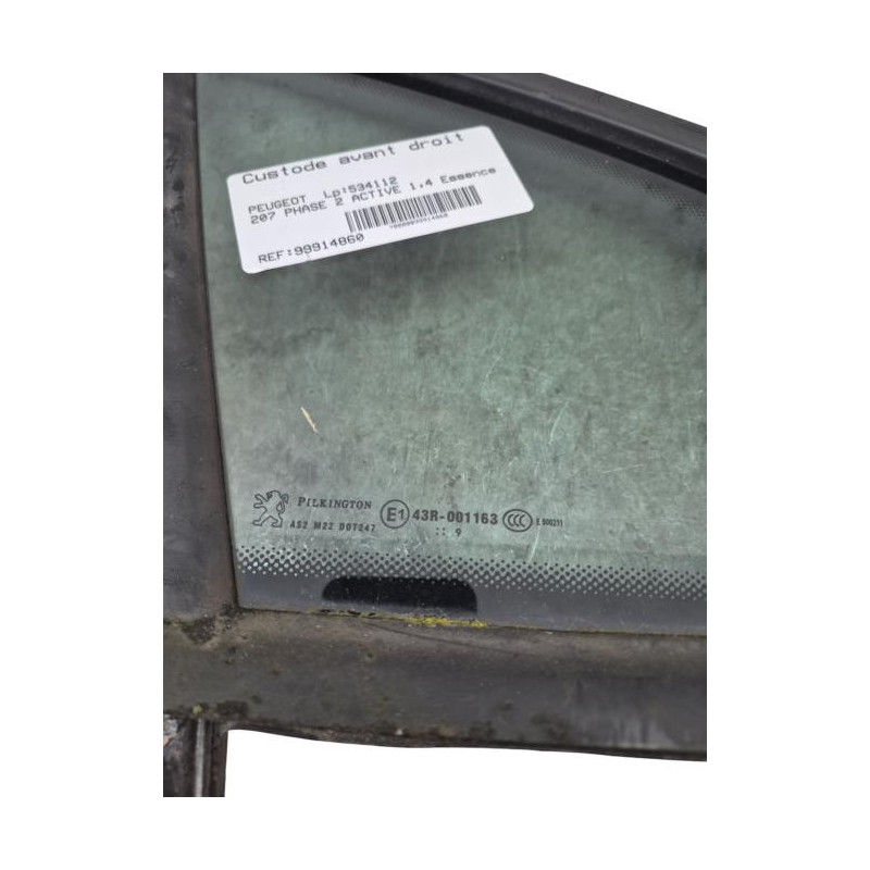 Custode avant droit (porte) PEUGEOT 207 Photo n°1
