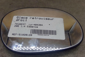 Glace retroviseur droit PEUGEOT 206