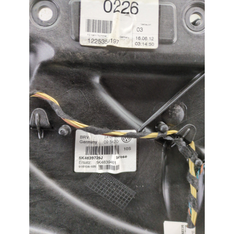 Leve vitre electrique arriere gauche VOLKSWAGEN GOLF 6 Photo n°1