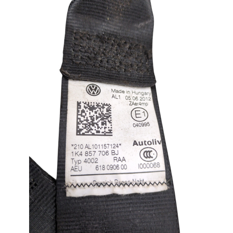 Ceinture avant droit VOLKSWAGEN GOLF 6 Photo n°1