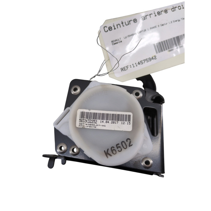 Ceinture arriere droit RENAULT CAPTUR 1 Photo n°2