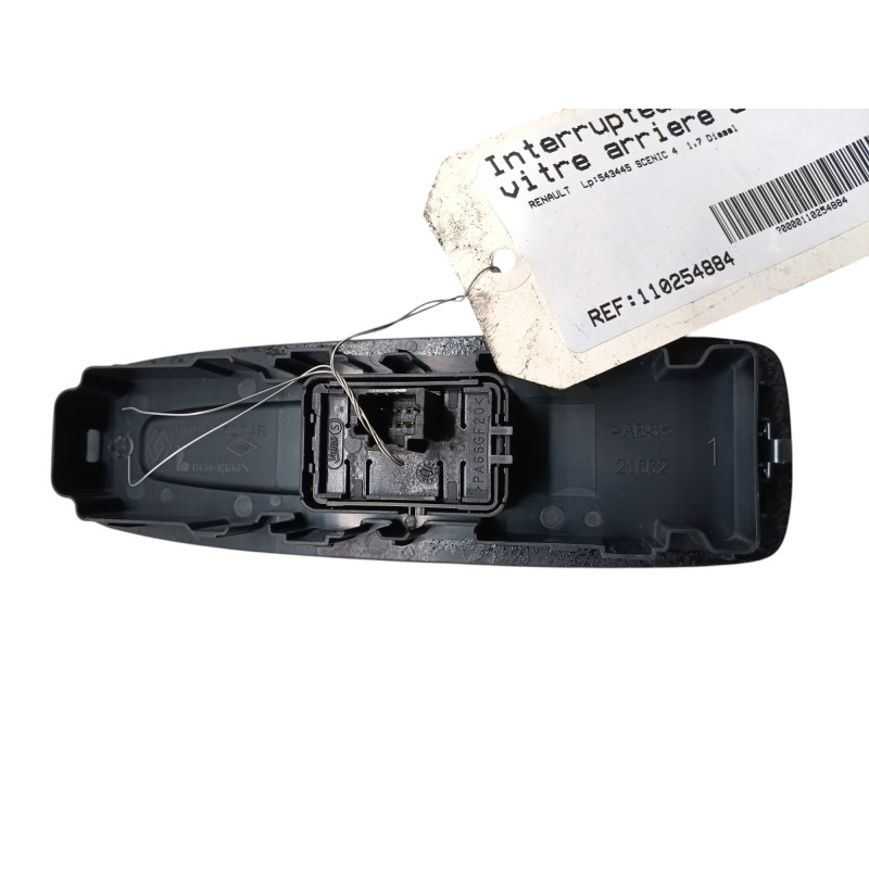 Interrupteur de leve vitre arriere droit RENAULT SCENIC 4 Photo n°1