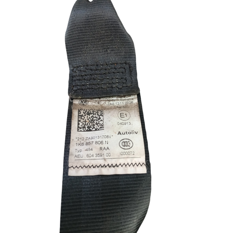 Ceinture arriere droit VOLKSWAGEN GOLF 6 Photo n°1