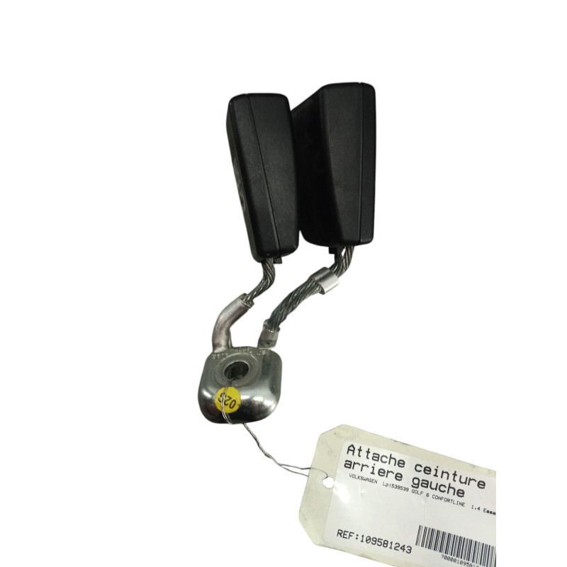 Attache ceinture arriere gauche VOLKSWAGEN GOLF 6 Photo n°1