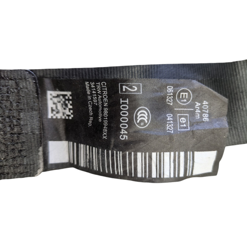 Ceinture arriere droit CITROEN C3 2 Photo n°1