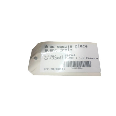 Bras essuie glace avant droit CITROEN C3 AIRCROSS