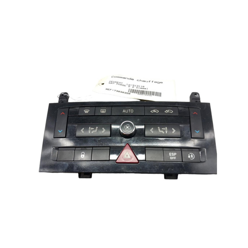 Commande chauffage PEUGEOT 407 Photo n°1