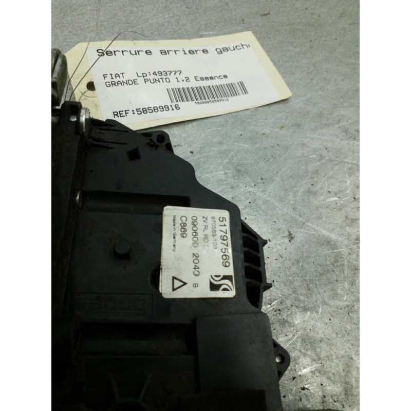 Serrure arriere gauche FIAT GRANDE PUNTO Photo n°1
