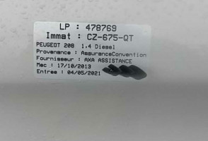 Bras essuie glace avant droit PEUGEOT 208 1