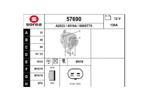 Alternateur CHEVROLET AVEO 2 Photo n°5