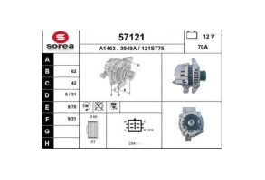 Alternateur HONDA STREAM Photo n°3