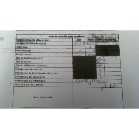 Boite de vitesses FORD FOCUS 2