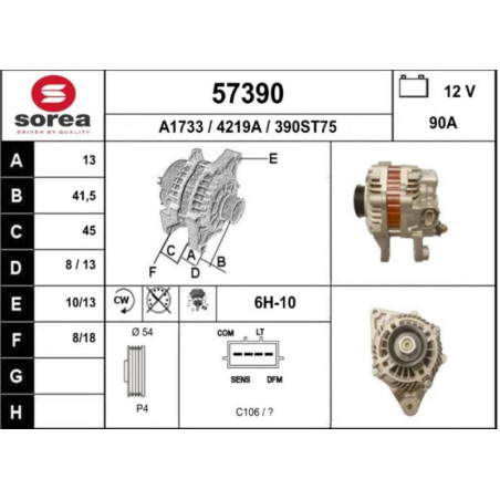 Alternateur SMART FORTWO 2