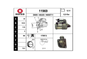 Demarreur FIAT PANDA 2 Photo n°5