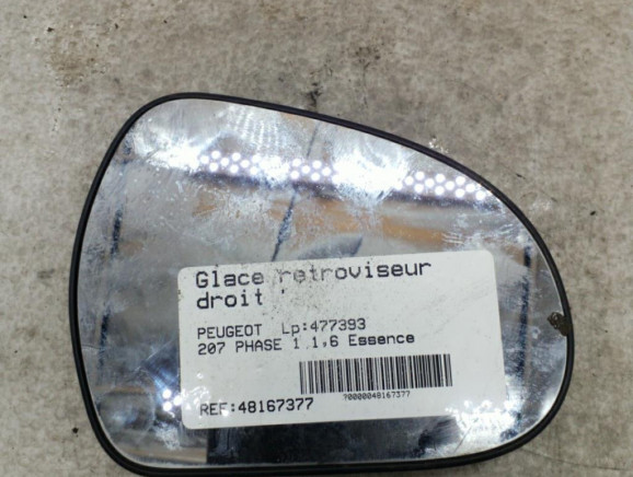 Coque + miroir glace dégivrante rétroviseur extérieur droit Peugeot 207 -  Équipement auto