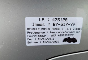 Vitre arriere droit RENAULT MODUS