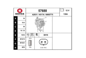 Alternateur OPEL ASTRA J SPORTS Photo n°6