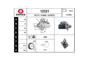 Demarreur OPEL ASTRA J SPORTS Photo n°6