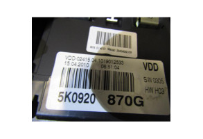 Compteur VOLKSWAGEN GOLF 6 Photo n°3