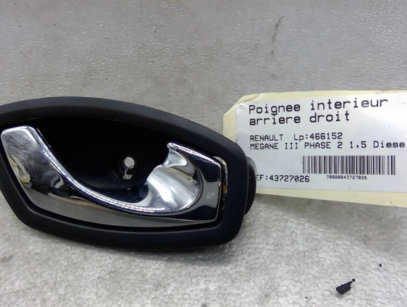 Poignee interieur arriere droit RENAULT MEGANE 3 Photo n°1