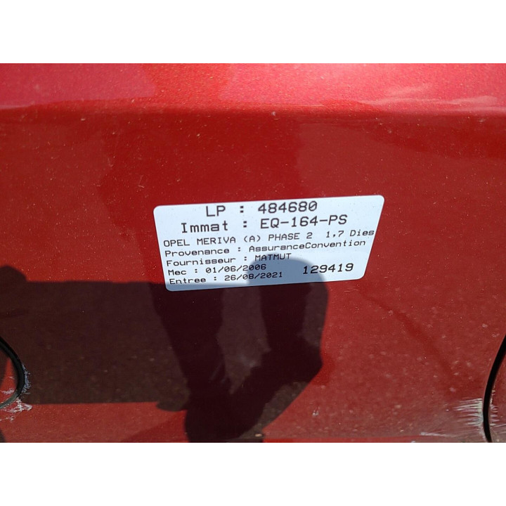 Leve vitre electrique avant gauche OPEL MERIVA A Photo n°6