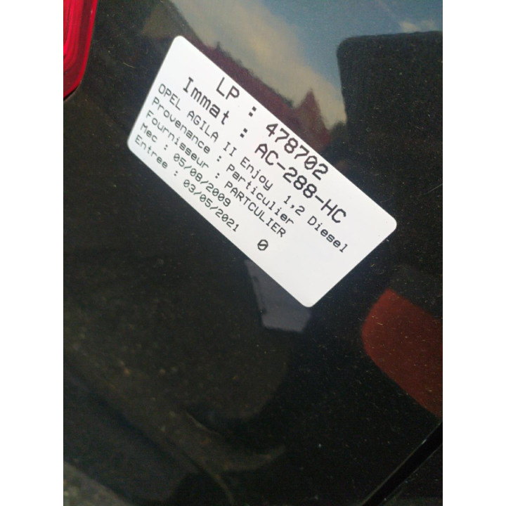 Feu arriere principal droit (feux) OPEL AGILA B Photo n°8
