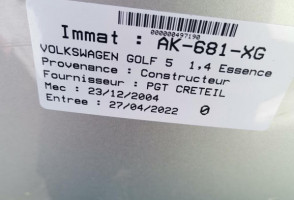 Bras essuie glace avant gauche VOLKSWAGEN GOLF 5