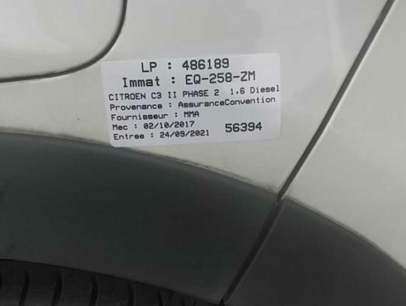 Lève-vitre Avant gauche Citroen C3 I FC FN (02-10) 9221AQ