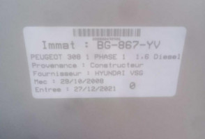 Air bag rideau gauche PEUGEOT 308 1