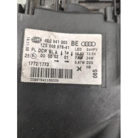 Optique avant principal gauche (feux)(phare) AUDI A8 2