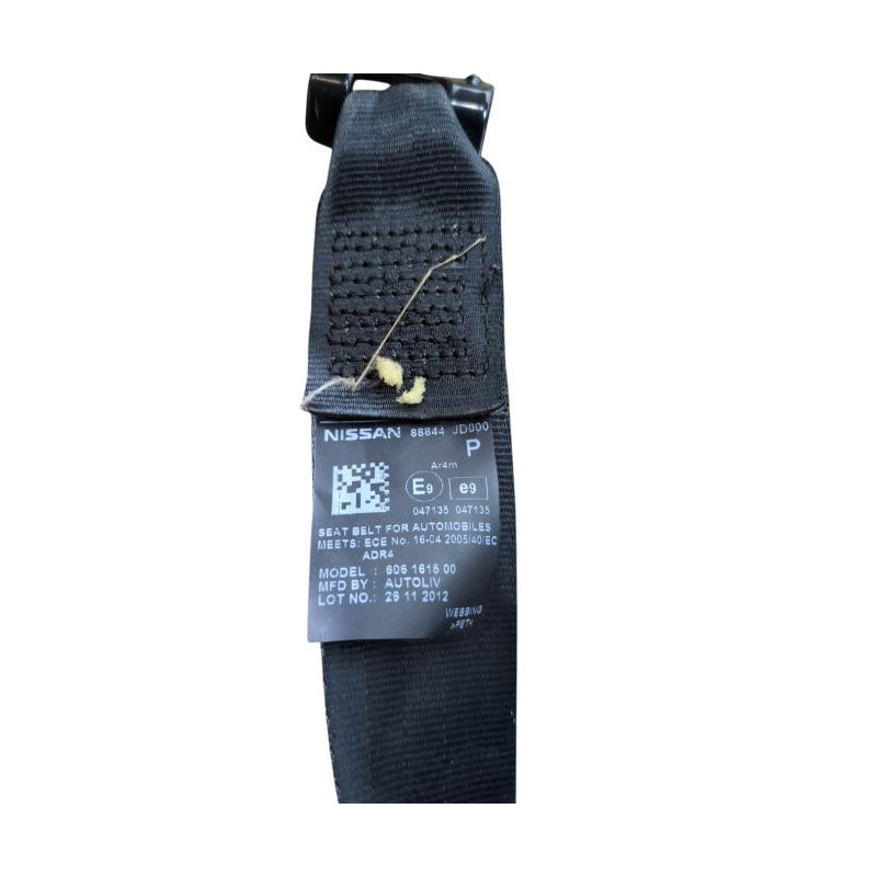 Ceinture arriere droit NISSAN QASHQAI 1 Photo n°1