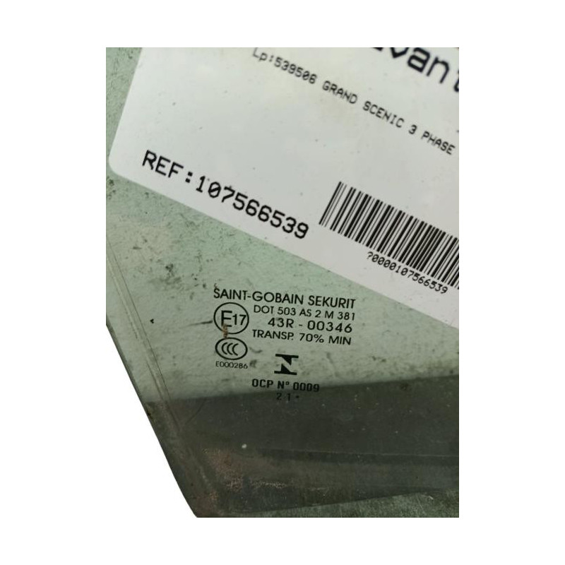 Custode avant droit (porte) RENAULT GRAND SCENIC 3 Photo n°1
