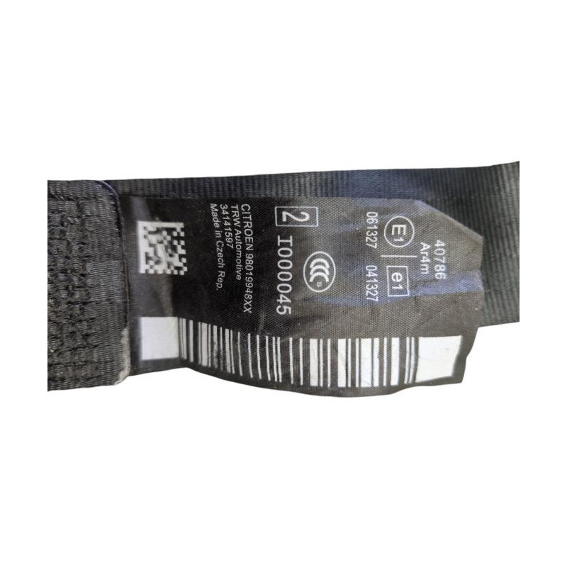 Ceinture arriere droit CITROEN C3 2 Photo n°1