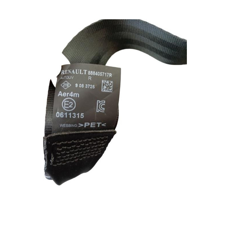 Ceinture arriere droit RENAULT ZOE 2 Photo n°1