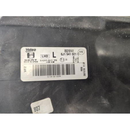 Optique avant principal gauche (feux)(phare) SEAT IBIZA 4