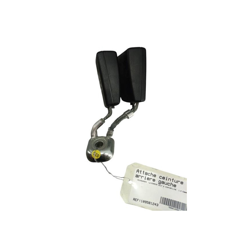 Attache ceinture arriere gauche VOLKSWAGEN GOLF 6 Photo n°1